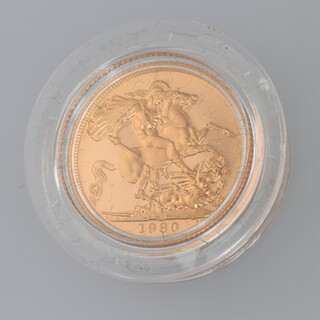 An Elizabeth II 1980 sovereign  