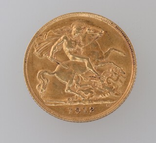 A George V 1912 half sovereign 