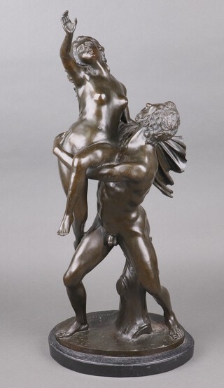Russian School, after Giambologna, Abduction of a Sabine Woman, patinated bronze, signed in Cyrillic, 71cm.