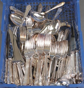A quantity of silver plated flatware