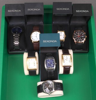 Eight various Sekonda fashion wristwatches 
