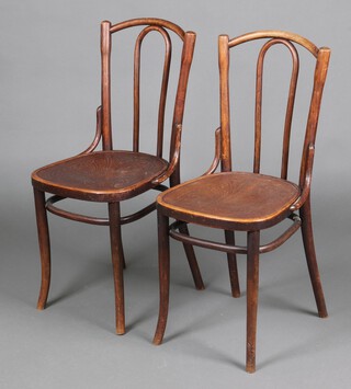 A pair of Thonet style bentwood chairs 