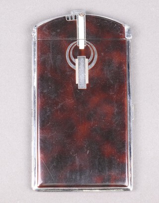 A tortoiseshell effect Ronson combined lighter/cigarette case 