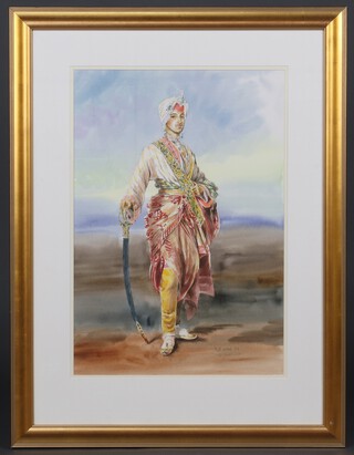 Myles Anthony, after Franz Xaver Winterhalter, watercolour drawing, The Maharaja Duleep Singh (1838-93) 72cm x 50cm 