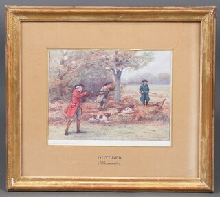 After Goodwin Kilburne, 5 coloured shooting prints "Duck, Partridge, Rabbits, Grouse and Pheasants" all signed 15cm x 20cm in gilt frames