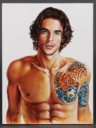 Yulionigll, oil on canvas, head and shoulders study "Alex" 61cm x 46cm 