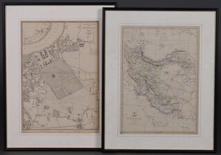 The Dispatches Atlas, a Day and Sons coloured map of Cuba and Jamaica 31cm x 43cm, ditto Syria and 5 other framed maps 