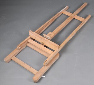 An artists beech wood folding easel 191cm x 49cm 