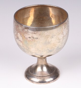 A silver goblet London 1923 by Garrards, 148 grams