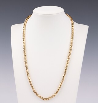 A 9ct yellow gold snake link necklace 51cm, 20.3 grams 