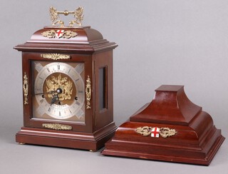 Elliott for Garrards, a limited edition "The Official 850th Anniversary Bracket Clock of The Mayoralty of The City of London", a striking bracket clock with 17cm gilt dial, silvered chapter ring, Roman numerals, the centre with armorial of the City of London, numbered 34/80, complete with bracket and paperwork 