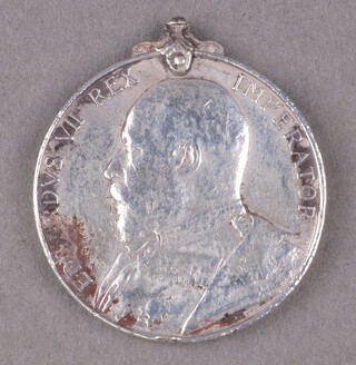 A Kings South Africa medal 1902 to 2858 Pte. H Wise (rest erased)  Middlesex Regt., no bar 