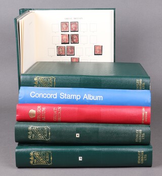 Four albums of GB mint and used stamps Victoria to Elizabeth II including penny reds, an album of Commonwealth stamps Victoria to Elizabeth II including Jamaica, Kenya, an album of Australian mint and used stamps 