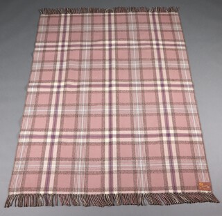 A pre 1937 New Zealand "The Prince" chequered blanket 207cm x 152cm  