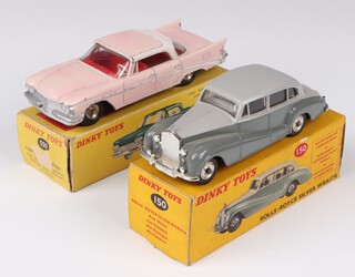 A Dinky 150 Rolls Royce Silver Wraith boxed, together with a Dinky 550 Chrysler Saratoga boxed (slight damage to box) 