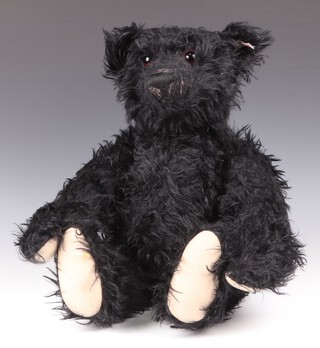 A Steiff Collector's Teddy Bear -  Leo The 1912 Titanic Mourning  Bear in black, 662775 60cm