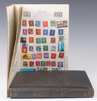 A Wayfarer stamp album containing mint and used world stamps - GB penny black, penny reds and later, New Zealand, Japan, Germany etc, together with a Wrapkins album of world stamps - Sweden, South Africa, Portugal, GB, Canada 