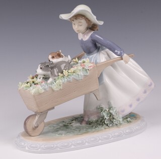 A Lladro figure group - A Barrow of Fun 5460 21cm 