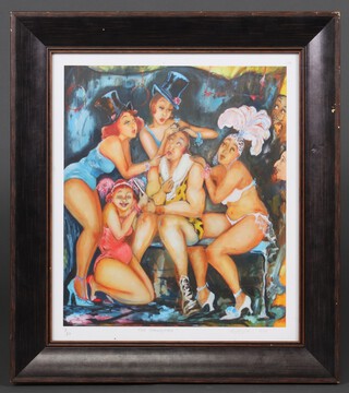 Anna Mazzotta, limited edition coloured print "The Strong Man" no. 3 of 50, 42cm x 36cm, framed