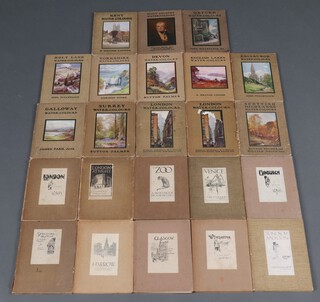A and C Black Ltd. "The Zoo" a sketch book by A W Peters 1915, ditto "Venice" and 21 other volumes "Watercolours" 