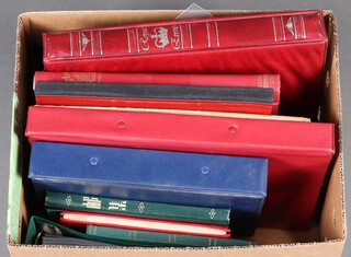 A ring bound album of stamps and various others