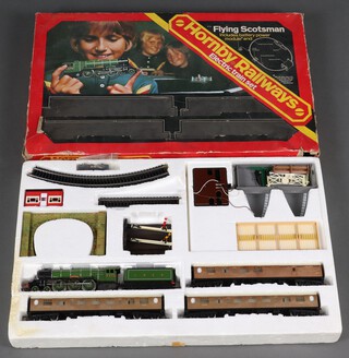 A Hornby OO gauge electric train set R176 Flying Scotsman, boxed (slight damage to box)