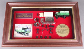 A limited edition Model of Yesteryear diorama "Yorkshire Steam Wagon" no.03750 framed 33cm x 52cm