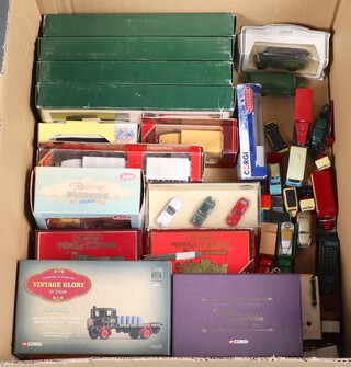 Four limited edition Matchbox models of Yesteryear - Y9, Y19 (x2) and Y21, boxed, together with other model box and unboxed toy cars 