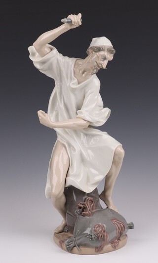 A Lladro figure "The Wrath of Don Quixote",  based impressed F.10M, sculpted by Salvador Furio 42cm (Missing the sword, slight chip to handle of sword)