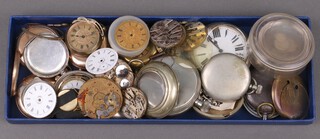 A collection of various pocket watch cases and parts 