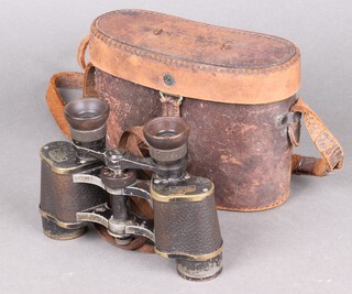 A pair of Zeiss Jena binoculars, complete with leather carrying case