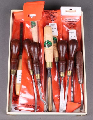 Six Henry Taylor Tools turning chisels and 6 others 