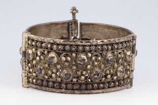 An Indian white metal bangle, 84.6g 