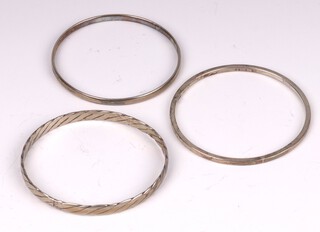 Three silver bracelets, 50 grams 