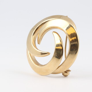 A 9ct yellow gold spiral brooch 3.4 grams  