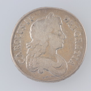 Charles II 1673 sterling silver crown coin, S3358