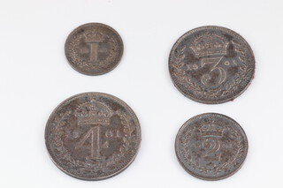 A set of Victorian Maundy coins dated 1901