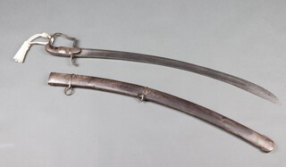 An 1796 light cavalry patent Troopers sabre complete with scabbard, blade marked and with a crowned 1 
