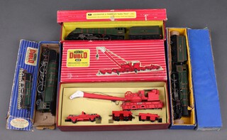 A collection of Hornby Dublo locomotives (all boxed), to include Duchess of Montrose, Golden Fleece and Bristol Castle, together with a break down crane no. 4620