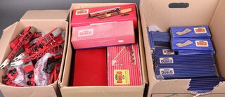 Hornby Dublo, a large collection of boxed and unboxed Breakdown Cranes no. 4620 together with TPO Mail Van Set, Goods Vans, track etc 