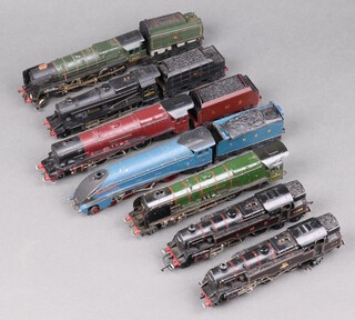 A collection of Hornby Dublo metal framed locomotives and tenders Sir Nigel Gresley, Duchess of Atholl, British Railways no. 48073, British Railways Evening Star, Duchess of Montrose (no tender), LMS tank engine, British Railways tank engine