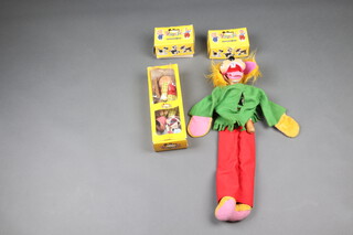 A collection of Pelham Puppets to include Cat (A8), Poodle (A4), Rupert The Bear, all boxed, together with a Lion ventriloquist puppet 