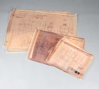 Hasbro Europe, a collection of 1990's acetate technical drawing designs for Action Man 
