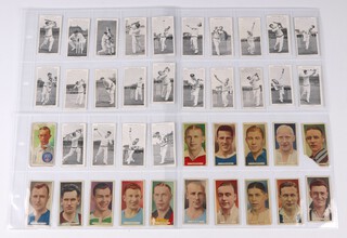 Cigarette cards, Morning Foods Ltd., Test Cricketers 1953 (24), Ardath Famous Footballers (15) together with John Player & Sons Cricketers 1934 (2)  
