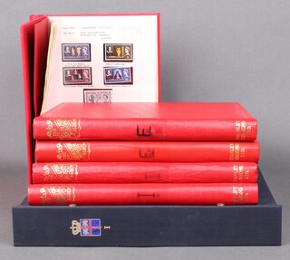 Three albums of Elizabeth II GB mint stamps 1952 to 1982 and 3 albums of Iceland stamps 