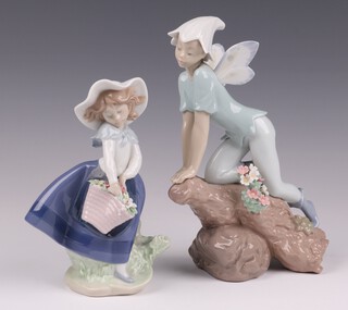 A Lladro figurine "Pretty Pickings" no. 5222 18cm and a Lladro Porcelain Privilege collection figure "Prince of the Elves" no. 7690