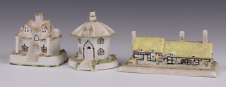 Three Coalport cottages - The Umbrella House, The Country Cottage and Anne Hathaway's Cottage 