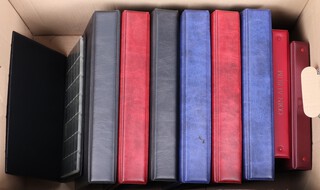 Eight empty ring bound coin albums and 1 other 