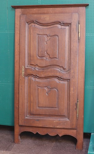 An 18th Century Continental carved oak armoire door (door only) 181cm h x 100cm w