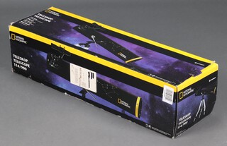 A National Geographic 36X-675X telescope, boxed 